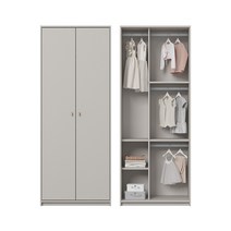 한샘 보나 주니어 옷장 80cm 긴옷형 3단행거, A:화이트_골드(A)