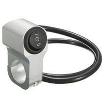 바이크 오토바이 부품 소모품 22mm 7/8in 알루미늄 합금 핸들 바 헤드 라이트 스위치 3 위치 방수 12V 안개 스포트라이트 레트로, [01] 은