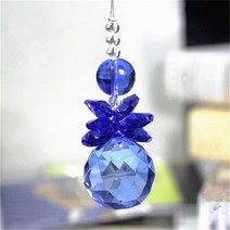 썬캐처 썬캐쳐 드림캐쳐 볼 라이트 가든 데코 선캐쳐 크리스탈 펜던트 홈 윈도우 행잉 레인보우, 파란