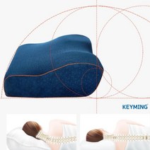 3D 경추 목이 편한 쿠션 메모리폼베개 경추베개추천 일자목베개 기능성베개 수면베개 경추목베개 꿀잠베개 베개추천 목에좋은베개 낮은 편한 낮잠 수면 배게 마약 벼게 잠잘오는 건강 굿잠베개 숙면 코골이베개, 소형ㅡ브라운