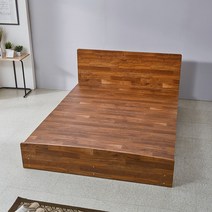 브라보가구 프로스 평상형침대프레임 Q, 멀바우