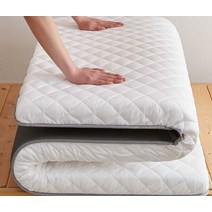 접이식 토퍼 매트리스 탄탄한 수면매트 침대 바닥, 그레이 통기성 두께 5cm 90x190cm