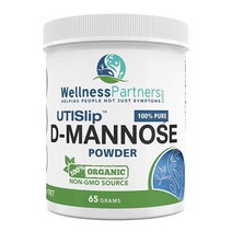 WellnessPartners Now 나우푸드 New UTISlip D Mannose NonGMO 유기농 소스 파우더 65g 병