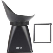 acouto lcd 뷰파인더 카메라용 익스텐더 후드가 있는 2.8x lcd 화면 확대 뷰파인더 돋보기 뷰어(v6), v1
