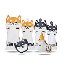 아키타 클럽 헤드커버 귀여운 Golf Club Cover 골프채커버, 옐로우드라이버커버-MSAR01
