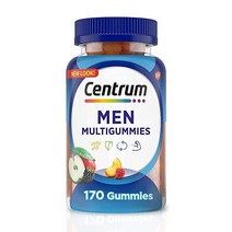 센트롬 Centrum 남성용 멀티비타민 미네랄 구미 젤리 170정 셀레늄 함유 항산화제 비타민 D3, 170 Count (Pack of 1)