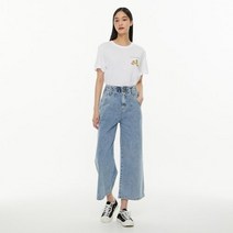 랩 데님 핀턱 A핏 와이드 팬츠 바지 AP1DP366