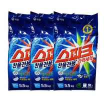 애경 스파크 리필 5.5kg x 3개(1Box) 일반/드럼겸용 세탁세제/분말형, 3