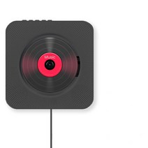 KECAG 벽걸이 CD 플레이어/블루투스/리모컨/MP3/듀얼스피커/TV연결가능 KC808, 블랙