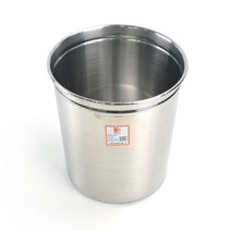 KO 키친쿡 영업용 오픈 휴지통 ~ 사무실 주방 업소용 깡통 오픈 휴지통 국내산 스텐 휴지통 다목적 쓰레기통, 사이즈-대