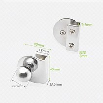 1PC 유리 클램프 핸들 홀더 고정 장치 도어 액세서리 무료 홀 하드웨어, B-iron