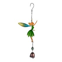 크리스탈 엔젤 윈드 벨 suncatcher 자동차 매력 장식 정원 문 파티오에 대한 바람 차임, 초록, 금속