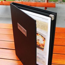 (우리메뉴) 블랙체크 카페 레스토랑 식당 메뉴판, 무테16p(8장)