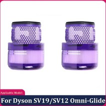 다이슨 SV19/ SV12 옴니 글라이드 무선 진공 청소기 교체용 예비 부품 세척 가능 필터 용 헤파 2 개, 03 2PCS