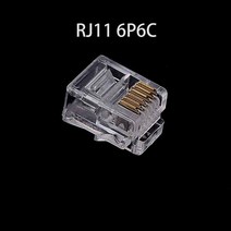 20/50/100 개/몫 rj11 6p2c 전화 인터넷 모듈 형 플러그 잭 커넥터 RJ-11 크리스탈 헤드 금도금 6u, 01 100pcs_03 RJ11 6P6C