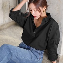 헤이올리 BU01_면반오픈기본블라우스
