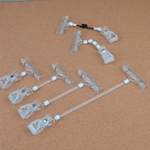 SOCEAN 양쪽 가격표 집게발 미니 표지판 2P 상품 가격 표시 정보 메모 꽂이판 네임카드 진열대 제품 전시 쇼클립 판매대 끼우개 라벨 스탠드 홀더 물건 이름표 상표 네임택 고정핀 물품 디스플레이, 200mm봉 클립