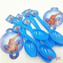 [eunoland] 포장지 6 개대 스파이더맨 테마 만화 사탕 상자 종이 가방 생일 유아 decoracion 베이비 샤워 선물 이벤트 파티 용품 감성 포장지, 10개 숟가락