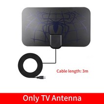제이즈 3000 마일 8K 4K 디지털 TV 신호 증폭기 25DB 조정 가능한 평면 activeerial Hdtv 안테나 Dvb T T2 튜너 실내 자동차 캠핑카, Only Antenna 3