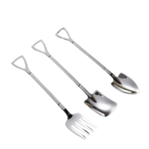 산큐아이템 삽모양 디저트 스푼 set, 삼각형3 + 사각형3 + 포크3 set