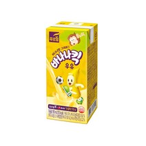 [푸르밀] 바나나킥 우유 190ml [멸균우유/밀크/음료/어린이간식/편의점인기제품], 24개