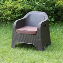 써니 라탄 체어 야외 정원 테라스 카페 인테리어, 브라운