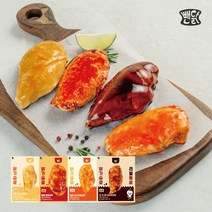 뺀닭 리얼통살 소스 닭가슴살 4종 혼합, 20팩, 100g
