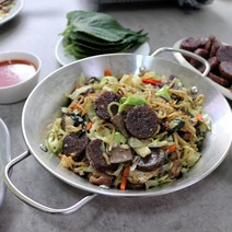[27년전통]신림동 순대타운 미림통통 백순대 1인분, 백순대볶음1인분(순대+곱창/간없음)