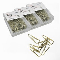 올데이리빙 스틸 삼각 컬러 골드클립 200개, 3개