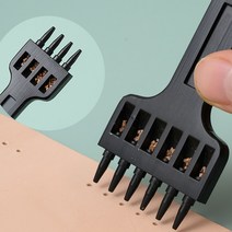 가죽 공예 diy 공구 수작업 구멍 6 공 펀칭기 프레스 기구 라벨 수공구 용품 기계, 4mm 피치 2 구멍