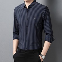스트라이프긴팔셔츠 H992 헴라인 줄무늬 봄 여름 캐쥬얼 긴소매 이지 판 형 좋다 메인푸시 장기간 타입 4993377567