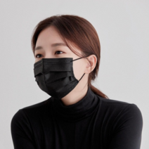 중형 고래마스크 / 연약한 피부에 부드러운 국내원단, [고래] 블랙 1박스 (중형)