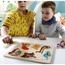 꼭지원기둥 sp모양퍼즐 27개월장난감 꼭지퍼즐 공룡, 단일