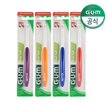 GUM 검 치과 교정 어금니 앤드 터프트 칫솔 308 4개, 단품