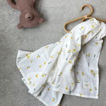 투유모유 노란 꽃 이중 거즈 신생아 아기 여름 가제 블랭킷 담요, 노란 꽃 블랭킷