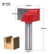 밀링공구 68mm 섕크 라우터 비트 나무 청소 바닥 cnc 밀링 커터 엔드밀 조각 비트 솔리드 카바이드 목공 도구 32mm, 8x25mm 레드
