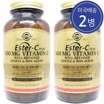 Solgar 솔가 에스터 씨 500mg 비타민C 250정 2병