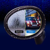 쮸카 올뉴투싼 사이드미러필름 원형8cm(중형) 2세트 사이드미러방수필름 사이드미러발수코팅 백미러필름 빗물제거 시야확보 김서림방지, 사이드미러나노코팅 필름 원형8cm(중형) 2세트