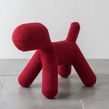 마지스 퍼피 강아지 나혼산 야외 테라스 트로이 스툴 의자, 와인 라지 소프트백 레드