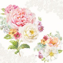 토탈하우스 독일냅킨 디자인냅킨 (로맨틱레이스) 7220 파티용 일러스트 수입냅킨 3겹 20매입, 로맨틱레이스 7220, 1팩