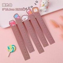 자 직각 삼각 플라스틱 쇠 cm 5pcs 만화 애완 동물 직선 눈금 책갈피 그림 12 눈금 구부릴 수있는 kawaii 편지지 사무실 학교 용품 배우기, 갈색 5pcs