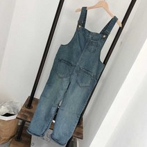 [유앤아이쇼핑] 바캉스 휴양지룩 데님 멜빵 점프 수트 코디 연청 2981EA