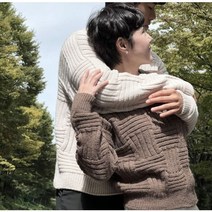 니팅핸즈 DIY_ (S M L사이즈) 가을 겨울 니트 스웨터뜨기 한글 서술형 도안, 아이보리, L사이즈, 아이보리 1볼