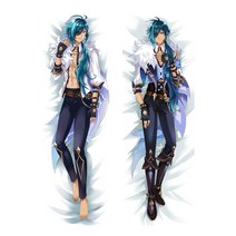 2D Genshin Impact Dakimakura Handsome Tartaglia 베개 커버 허깅 바디 베개 케이스 애니메이션 게임 베개 케이스 Otaku Pilow 1, 베갯잇 2호, 180X60cm 베갯잇, 1개