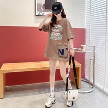 HONGKANG 여성용 여름 순면 반팔 티셔츠