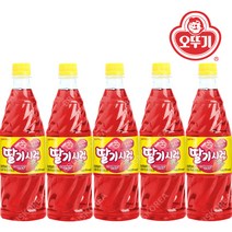 오뚜기 딸기향 슬러시 1kg X 5개/슬러시시럽 원액 음료