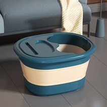 족욕기 홈케어 건식 편백 좌훈 나무 버블 접이식 발 목욕 양동이 마사지 세면대 홈 세탁 욕조 어린이 휴대용 담그기 뚜껑, [06] b-covered
