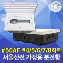 서울산전 가정용 분전함 분전반 50AF 4회로 5회로 6회로 7회로 8회로 매입형 주택용 세대 배전함 배전반 두꺼비집 차단기함 전기박스 세대분전함 세대분전반 주택용분전반 커버, 05. 서울산전 주택용 분전반 50A 8회로