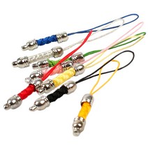 폰고리 [신주캡형 핸드폰줄] 스트랩 휴대폰고리 8자고무줄 캡, 하늘, 1개