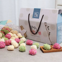 추석 유과 선물세트 상자 포장 명절 설 한과 어린이집 학교 유치원 단체, 방울유과500g 포장